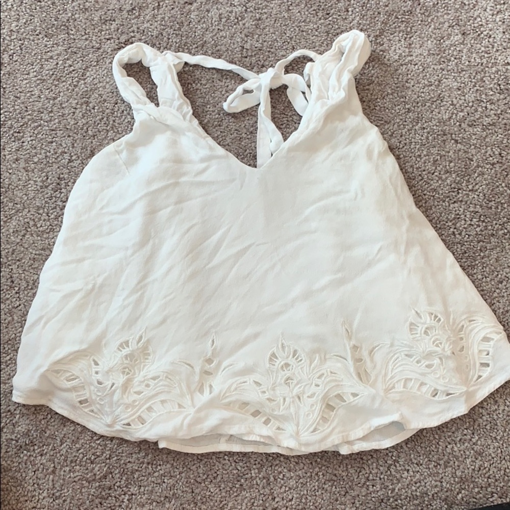 LUSH Eyelet Crop Tank